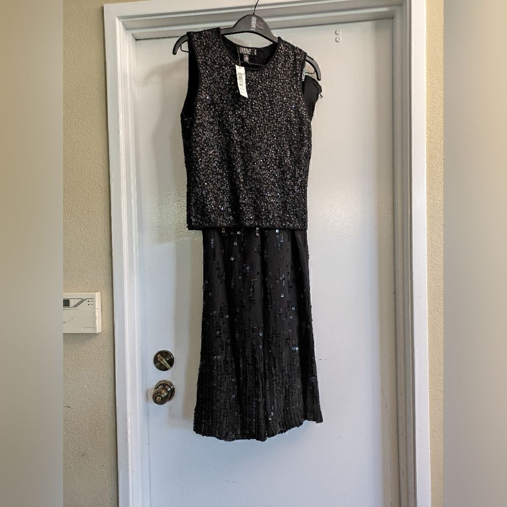 Laundry by Shelli Segal. Black sequin set
